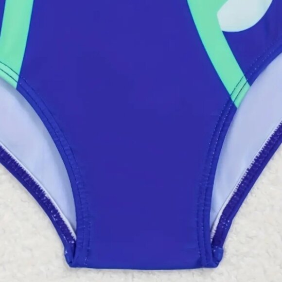 Girls Daisy Ruffle One Piece Swimsuit Bathing Suit - Picture 3 of 6